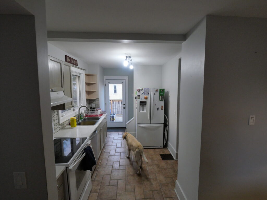 kitchen cabinets with fridge